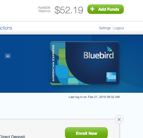 How To Check Bluebird Balance American Express Bluebird Card Help