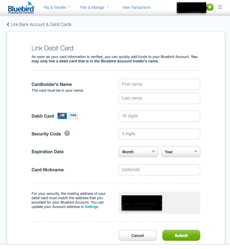 Where and How to Load Bluebird Card American Express Bluebird Card Help